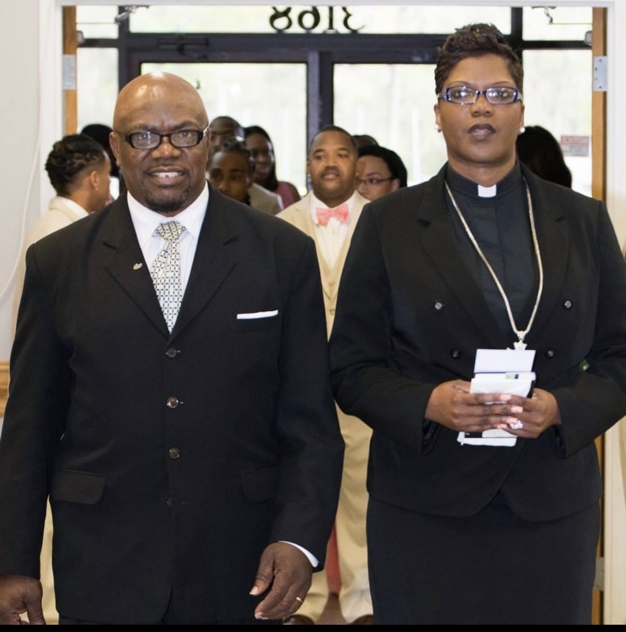 Ministry leaders entering a church service